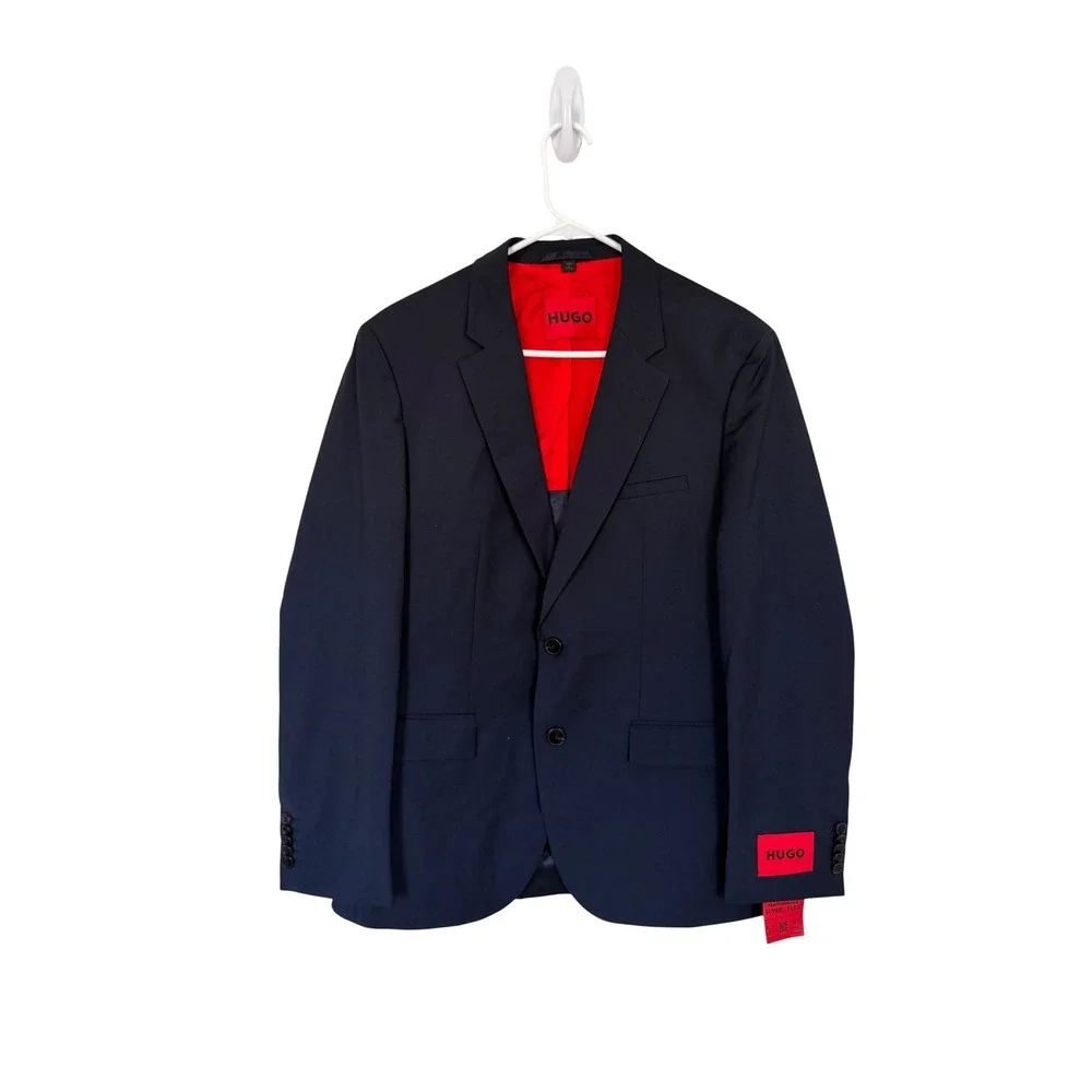 Hugo Boss Karl232X Performance‎ Super-Flex Suit Jacket Dark Blue 38R NEW